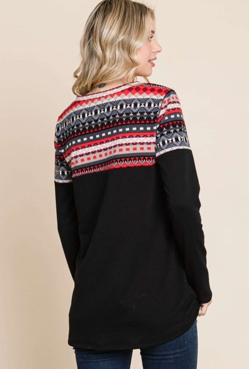 Bohemian Colorblock Sweater