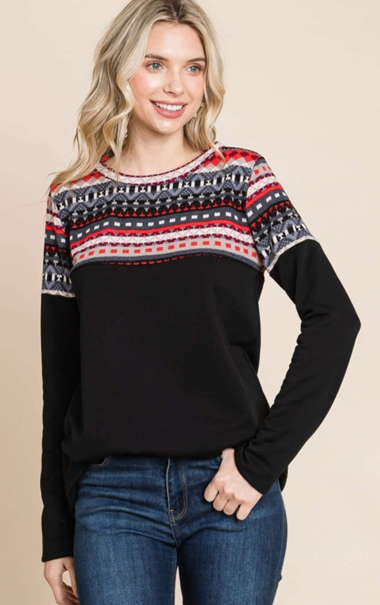 Bohemian Colorblock Sweater