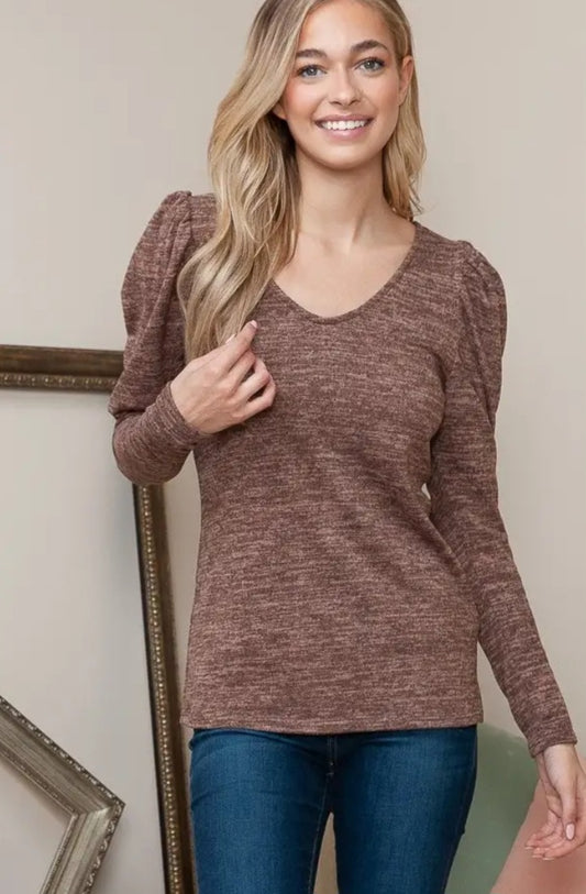 Mocha V-Neck